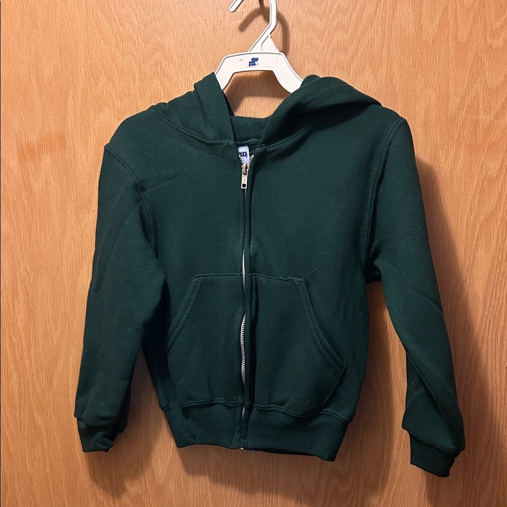 Children’s Jerzees Forest Green full zip Hoodie